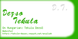 dezso tekula business card